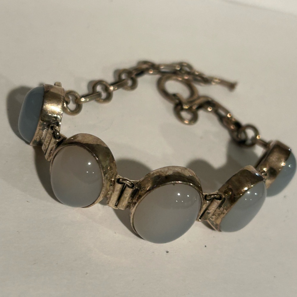 Vintage Silver and Moonstone Bracelet
